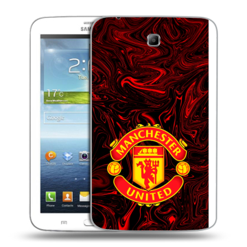 Силиконовый чехол на Samsung Galaxy Tab 3 7.0 с принтом Manchester United
