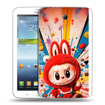 Силиконовый чехол на Samsung Galaxy Tab 3 7.0 с принтом Labubu Лабубу