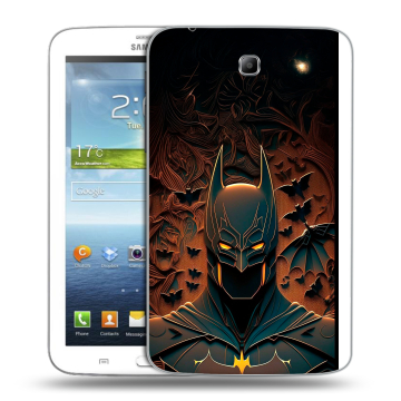 Силиконовый чехол на Samsung Galaxy Tab 3 7.0 с принтом Batman Бэтмен