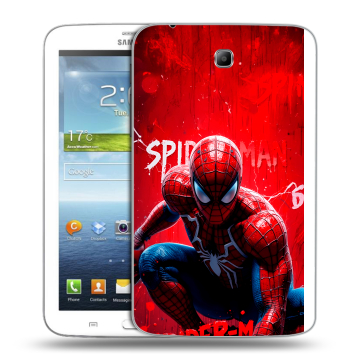 Силиконовый чехол на Samsung Galaxy Tab 3 7.0 с принтом Spiderman Человек паук Силиконовый чехол на Samsung Galaxy Tab 3 7.0 с принтом Spiderman Человек паук