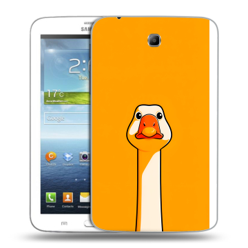 Силиконовый чехол на Samsung Galaxy Tab 3 7.0 с принтом Смешная утка