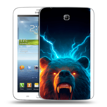 Силиконовый чехол на Samsung Galaxy Tab 3 7.0 с принтом Медведь