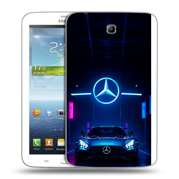 Силиконовый чехол на Samsung Galaxy Tab 3 7.0 с принтом Mercedes Мерседес