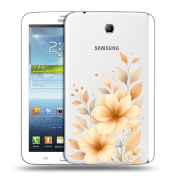 Силиконовый чехол на Samsung Galaxy Tab 3 7.0 с принтом для девушки