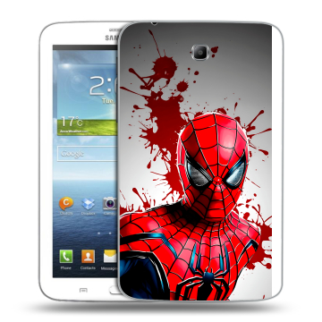 Силиконовый чехол на Samsung Galaxy Tab 3 7.0 с принтом Spiderman Человек паук Силиконовый чехол на Samsung Galaxy Tab 3 7.0 с принтом Spiderman Человек паук