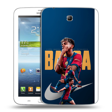 Силиконовый чехол на Samsung Galaxy Tab 3 7.0 с принтом Барселона Barca Yamal 