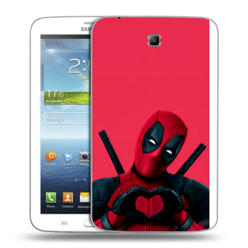 Силиконовый чехол на Samsung Galaxy Tab 3 7.0 с принтом Дедпул Deadpool Силиконовый чехол на Samsung Galaxy Tab 3 7.0 с принтом Дедпул Deadpool