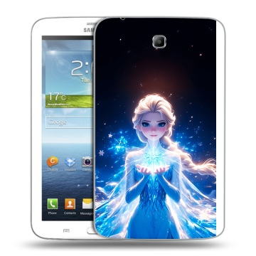 Силиконовый чехол на Samsung Galaxy Tab 3 7.0 с принтом Холодное сердце Frozen