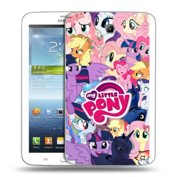 Силиконовый чехол на Samsung Galaxy Tab 3 7.0 с принтом My little pony Дружба чудо