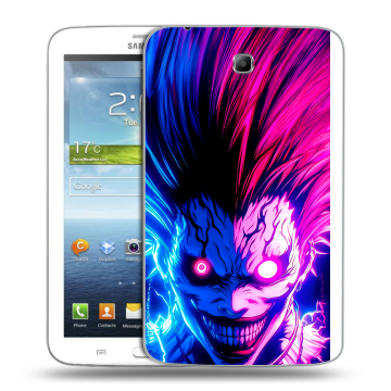 Силиконовый чехол на Samsung Galaxy Tab 3 7.0 с принтом Death note Тетрадь смерти