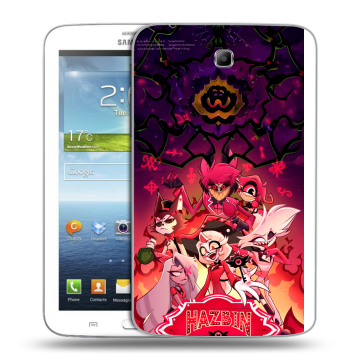 Силиконовый чехол на Samsung Galaxy Tab 3 7.0 с принтом Hazbin Hotel Отель Хазбин