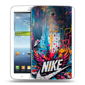 Силиконовый чехол на Samsung Galaxy Tab 3 7.0 с принтом Nike Найк Силиконовый чехол на Samsung Galaxy Tab 3 7.0 с принтом Nike Найк