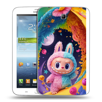 Силиконовый чехол на Samsung Galaxy Tab 3 7.0 с принтом Labubu Лабубу Силиконовый чехол на Samsung Galaxy Tab 3 7.0 с принтом Labubu Лабубу