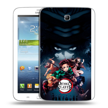 Силиконовый чехол на Samsung Galaxy Tab 3 7.0 с принтом Demon Slayer Клинок рассекающий демонов Силиконовый чехол на Samsung Galaxy Tab 3 7.0 с принтом Demon Slayer Клинок рассекающий демонов