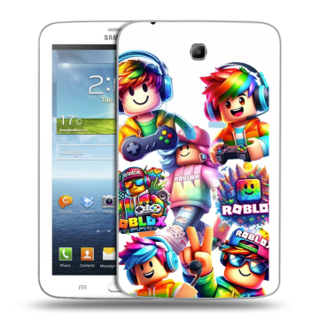 Силиконовый чехол на Samsung Galaxy Tab 3 7.0 с принтом Roblox Роблокс Силиконовый чехол на Samsung Galaxy Tab 3 7.0 с принтом Roblox Роблокс