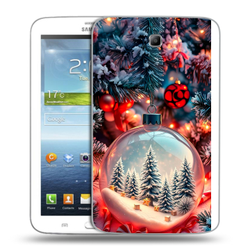 Силиконовый чехол на Samsung Galaxy Tab 3 7.0 с принтом Новый год Силиконовый чехол на Samsung Galaxy Tab 3 7.0 с принтом Новый год