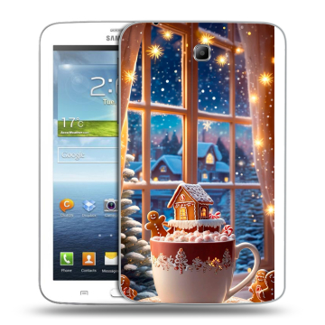 Силиконовый чехол на Samsung Galaxy Tab 3 7.0 с принтом Новый год Силиконовый чехол на Samsung Galaxy Tab 3 7.0 с принтом Новый год