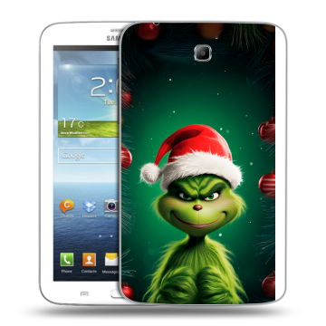 Силиконовый чехол на Samsung Galaxy Tab 3 7.0 с принтом Гринч Новый год Рождество Силиконовый чехол на Samsung Galaxy Tab 3 7.0 с принтом Гринч Новый год Рождество