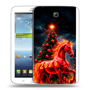 Силиконовый чехол на Samsung Galaxy Tab 3 7.0 с принтом Новый год Силиконовый чехол на Samsung Galaxy Tab 3 7.0 с принтом Новый год