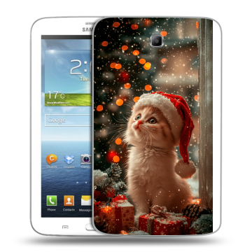 Силиконовый чехол на Samsung Galaxy Tab 3 7.0 с принтом Новый год