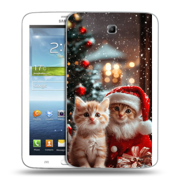 Силиконовый чехол на Samsung Galaxy Tab 3 7.0 с принтом Новый год