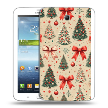 Силиконовый чехол на Samsung Galaxy Tab 3 7.0 с принтом Новый год