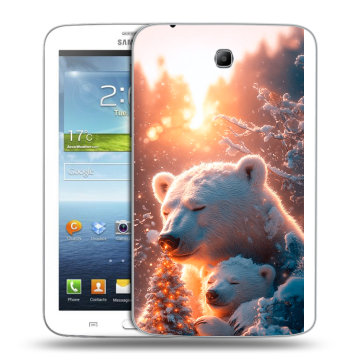 Силиконовый чехол на Samsung Galaxy Tab 3 7.0 с принтом Новый год