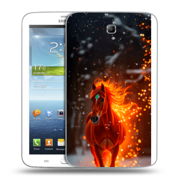 Силиконовый чехол на Samsung Galaxy Tab 3 7.0 с принтом Новый год