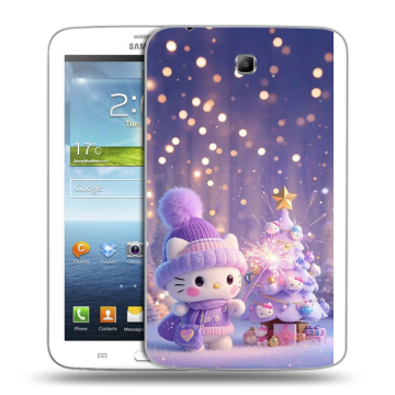 Силиконовый чехол на Samsung Galaxy Tab 3 7.0 с принтом Новый год