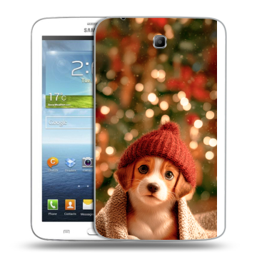 Силиконовый чехол на Samsung Galaxy Tab 3 7.0 с принтом Новый год