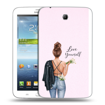 Силиконовый чехол на Samsung Galaxy Tab 3 7.0 с принтом женский Силиконовый чехол на Samsung Galaxy Tab 3 7.0 с принтом женский