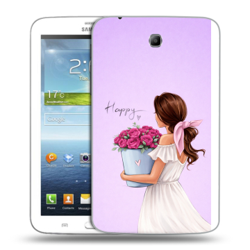 Силиконовый чехол на Samsung Galaxy Tab 3 7.0 с принтом женский Силиконовый чехол на Samsung Galaxy Tab 3 7.0 с принтом женский