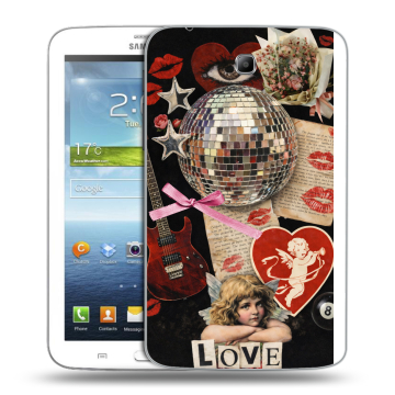 Силиконовый чехол на Samsung Galaxy Tab 3 7.0 с принтом для девочек