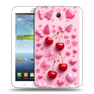 Силиконовый чехол на Samsung Galaxy Tab 3 7.0 с принтом для девочек