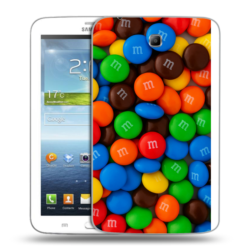 Силиконовый чехол на Samsung Galaxy Tab 3 7.0 с принтом Конфеты Силиконовый чехол на Samsung Galaxy Tab 3 7.0 с принтом Конфеты