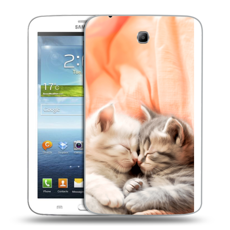 Силиконовый чехол на Samsung Galaxy Tab 3 7.0 с принтом Котята Силиконовый чехол на Samsung Galaxy Tab 3 7.0 с принтом Котята