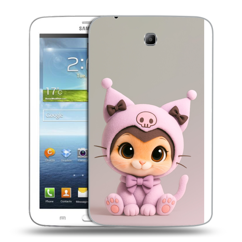 Силиконовый чехол на Samsung Galaxy Tab 3 7.0 с принтом Куроми Kuromi Силиконовый чехол на Samsung Galaxy Tab 3 7.0 с принтом Куроми Kuromi