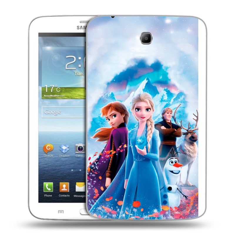 Силиконовый чехол на Samsung Galaxy Tab 3 7.0 с принтом Холодное сердце Frozen Силиконовый чехол на Samsung Galaxy Tab 3 7.0 с принтом Холодное сердце Frozen