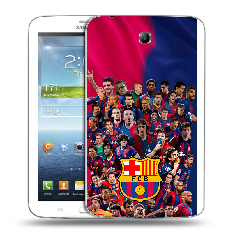 Силиконовый чехол на Samsung Galaxy Tab 3 7.0 с принтом Барселона Barcelona Силиконовый чехол на Samsung Galaxy Tab 3 7.0 с принтом Барселона Barcelona