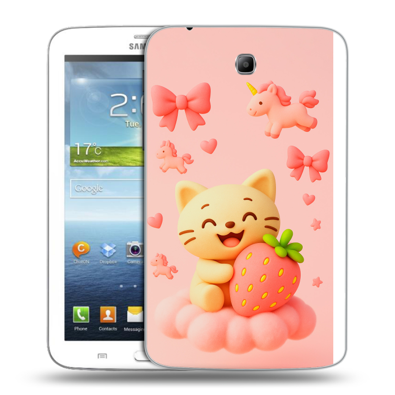 Силиконовый чехол на Samsung Galaxy Tab 3 7.0 с принтом для девочек Силиконовый чехол на Samsung Galaxy Tab 3 7.0 с принтом для девочек