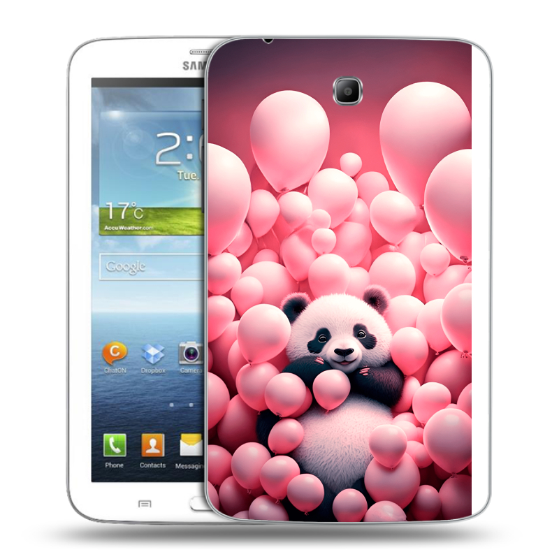 Силиконовый чехол на Samsung Galaxy Tab 3 7.0 с принтом Панда Силиконовый чехол на Samsung Galaxy Tab 3 7.0 с принтом Панда