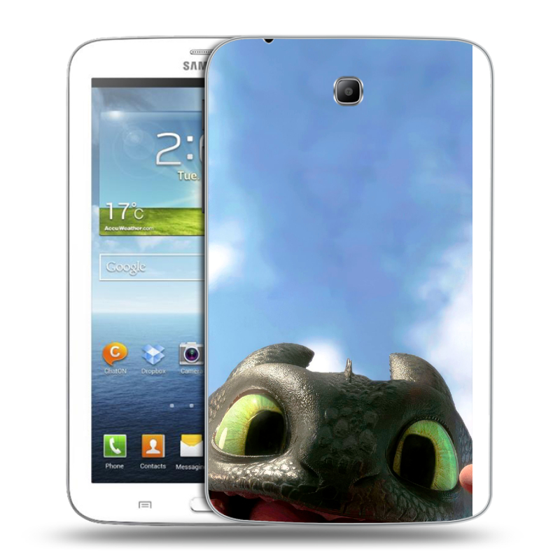 Силиконовый чехол на Samsung Galaxy Tab 3 7.0 с принтом Как приручить дракона Силиконовый чехол на Samsung Galaxy Tab 3 7.0 с принтом Как приручить дракона