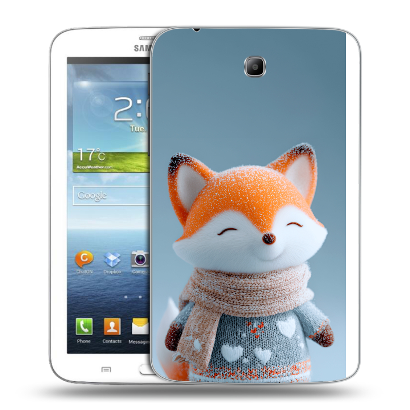 Силиконовый чехол на Samsung Galaxy Tab 3 7.0 с принтом Лиса Силиконовый чехол на Samsung Galaxy Tab 3 7.0 с принтом Лиса