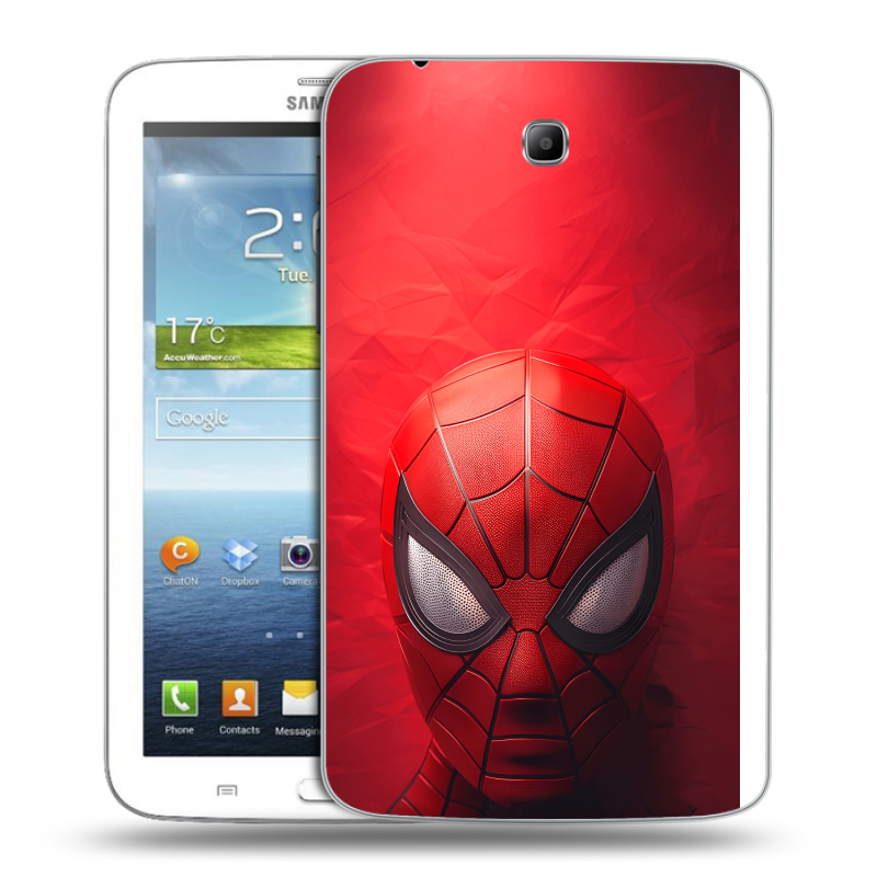 Силиконовый чехол на Samsung Galaxy Tab 3 7.0 с принтом Spiderman Человек паук Силиконовый чехол на Samsung Galaxy Tab 3 7.0 с принтом Spiderman Человек паук