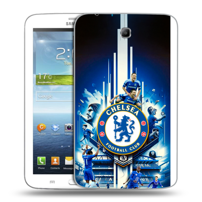 Силиконовый чехол на Samsung Galaxy Tab 3 7.0 с принтом Chelsea Челси Силиконовый чехол на Samsung Galaxy Tab 3 7.0 с принтом Chelsea Челси