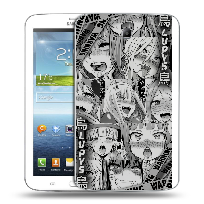 Силиконовый чехол на Samsung Galaxy Tab 3 7.0 с принтом Ahegao Ахегао Аниме Силиконовый чехол на Samsung Galaxy Tab 3 7.0 с принтом Ahegao Ахегао Аниме