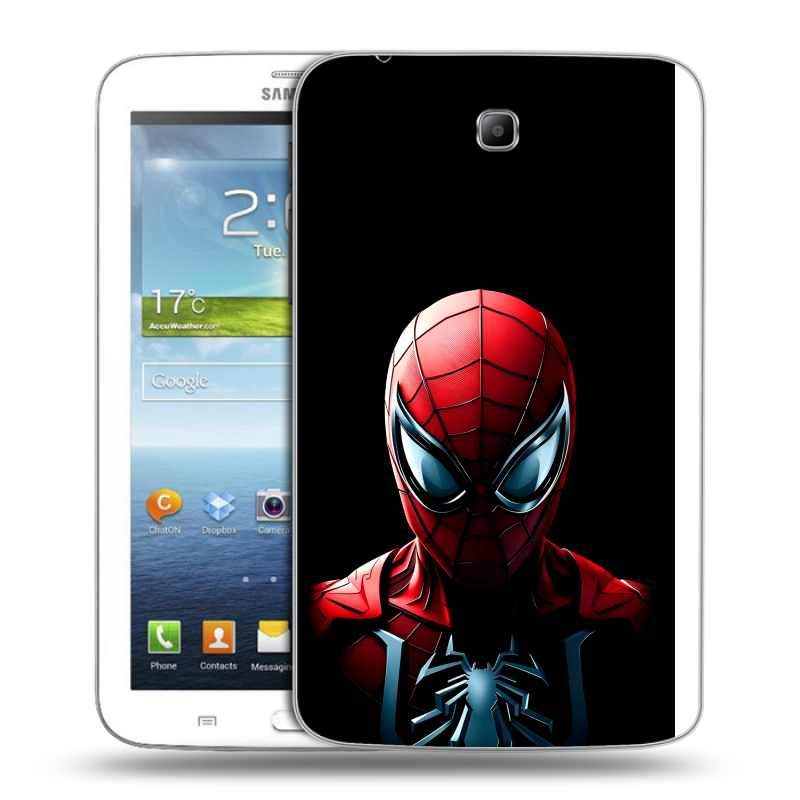 Силиконовый чехол на Samsung Galaxy Tab 3 7.0 с принтом Spiderman Человек паук Силиконовый чехол на Samsung Galaxy Tab 3 7.0 с принтом Spiderman Человек паук