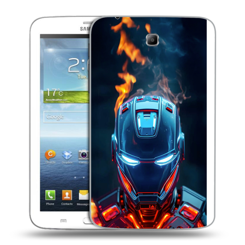 Силиконовый чехол на Samsung Galaxy Tab 3 7.0 с принтом IronMan Железный человек Силиконовый чехол на Samsung Galaxy Tab 3 7.0 с принтом IronMan Железный человек