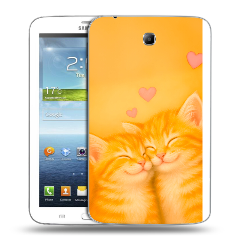 Силиконовый чехол на Samsung Galaxy Tab 3 7.0 с принтом Милые котята Силиконовый чехол на Samsung Galaxy Tab 3 7.0 с принтом Милые котята