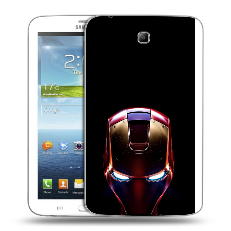 Силиконовый чехол на Samsung Galaxy Tab 3 7.0 с принтом IronMan Железный человек Силиконовый чехол на Samsung Galaxy Tab 3 7.0 с принтом IronMan Железный человек
